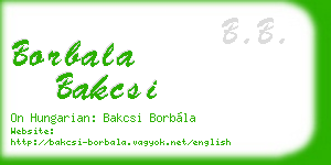 borbala bakcsi business card